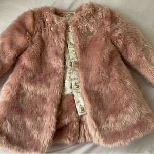 Disney Princess toddler pink fur coat size 3